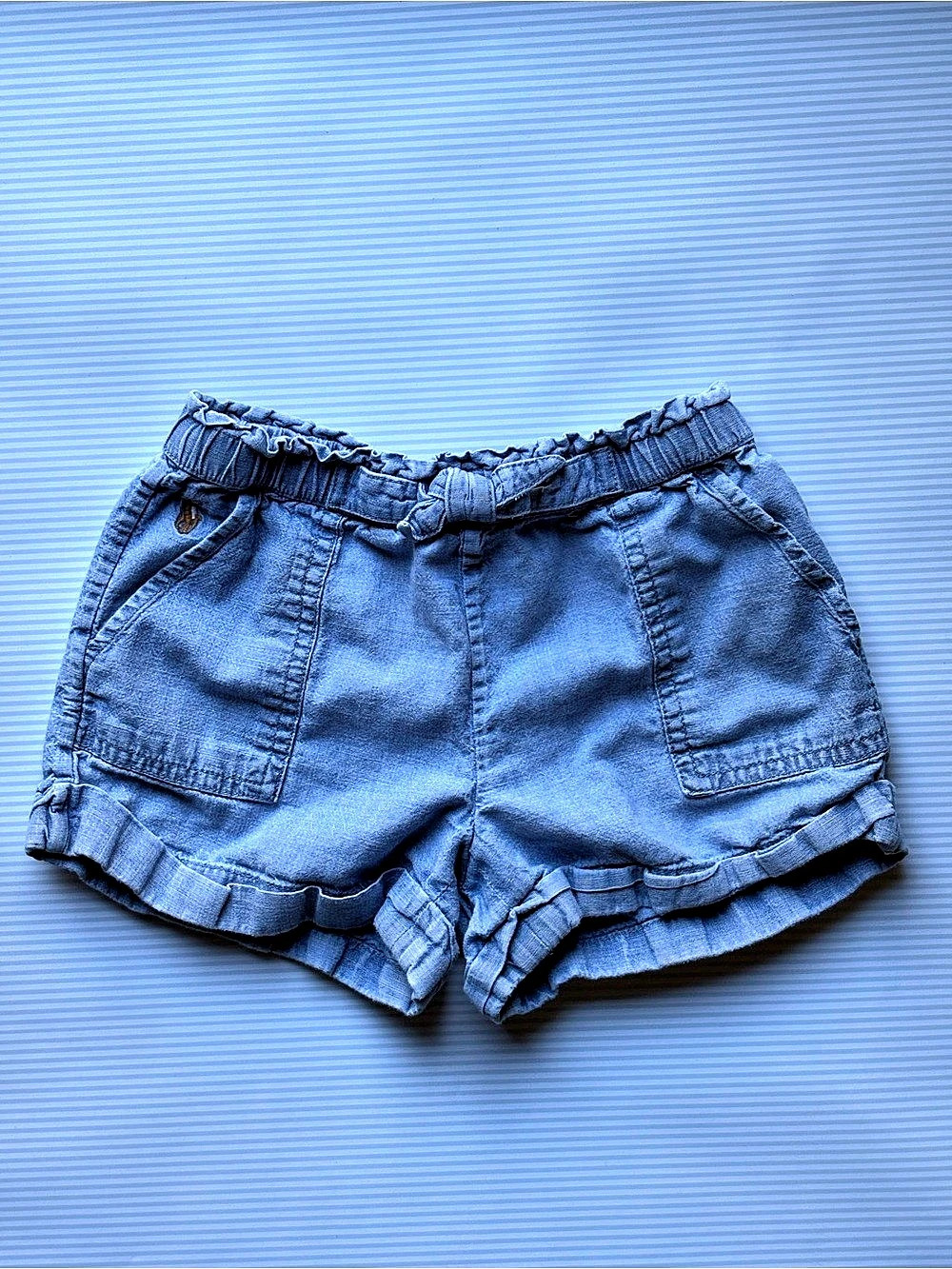 Polo Ralph Lauren Cotton Chambray Pull-On Shorts Blue Size 2T